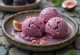 Sorbet buah ara hidangan penutup segar buatan sendiri